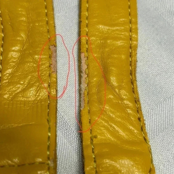 platform JustFab women sandals sz 6.5 yellow heel wedge espadrille,ankle strap - Picture 13 of 15